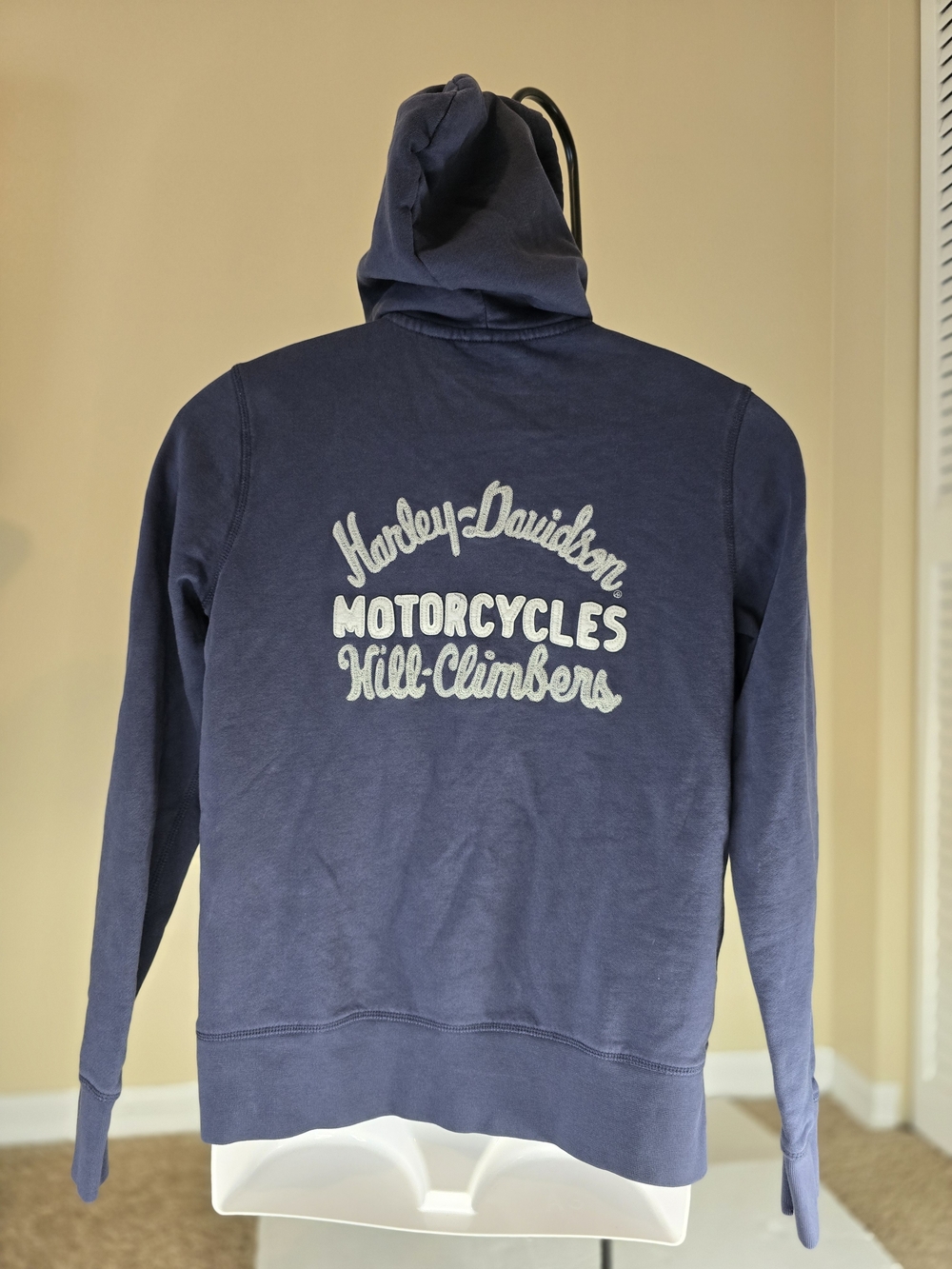 Vtg 2000's Harley-Davidson Hill Climbers Embroidered Zip Up Hoodie Size Small
